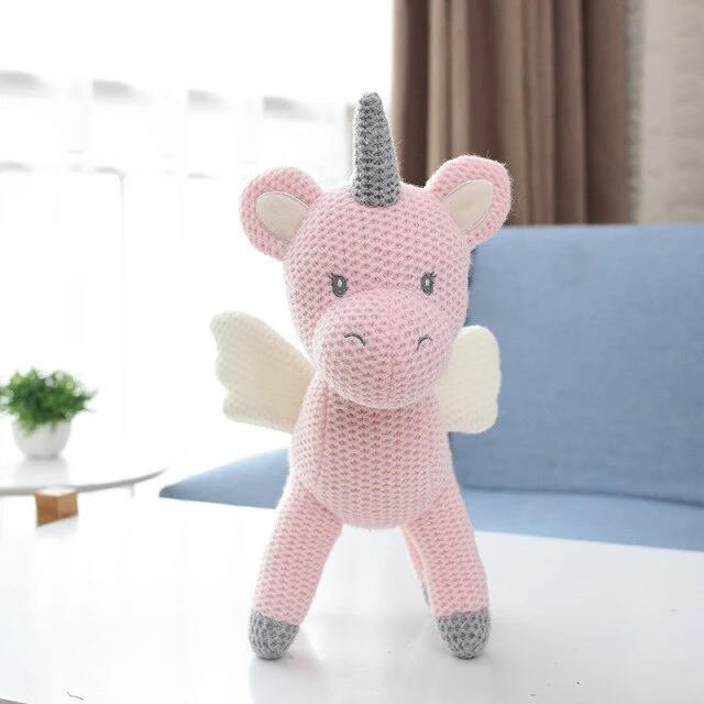Niedliche Kuscheltiere im Strick Look - verschiedene Motive