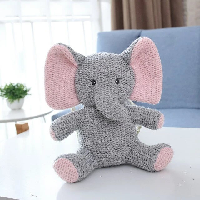 Niedliche Kuscheltiere im Strick Look - verschiedene Motive