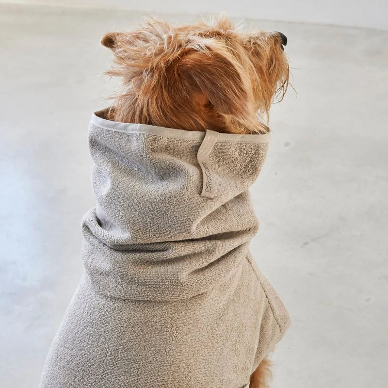 Bagno Hundebademantel Greige