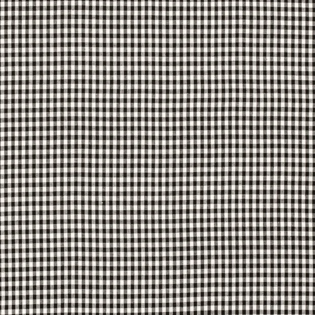 Baumwoll Cretonne Vichy Karo 5mm - 5001 schwarz