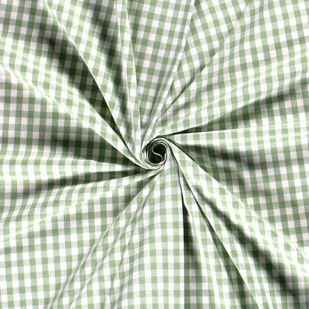 Baumwoll Cretonne Vichy Karo 10mm - 5037 grün