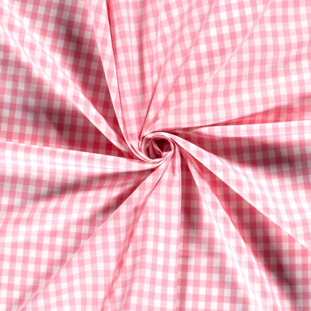 Baumwoll Cretonne Vichy Karo 10mm - 5017 rosa