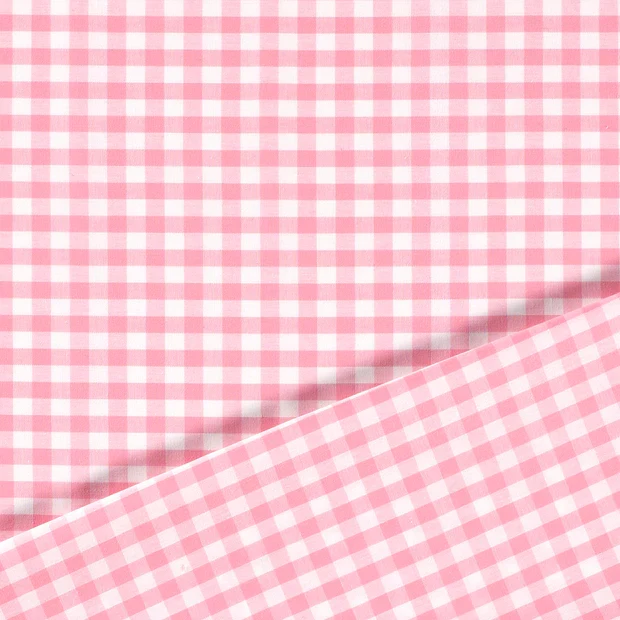 Baumwoll Cretonne Vichy Karo 10mm - 5017 rosa