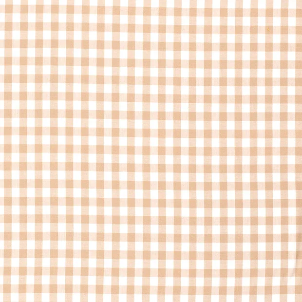Baumwoll Cretonne Vichy Karo 10mm - 5006 beige