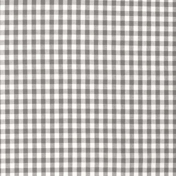 Baumwoll Cretonne Vichy Karo 10mm - 5002 grau
