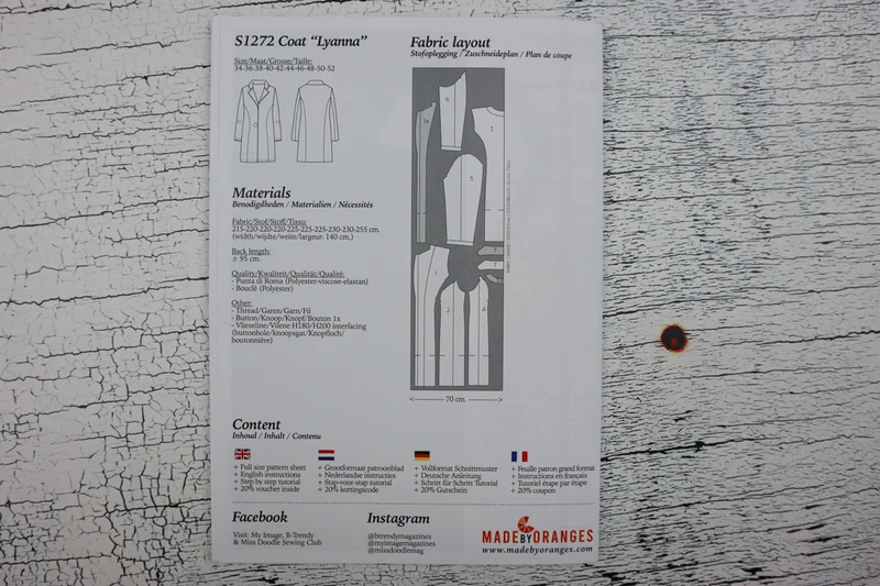Schnittmuster My Image Coat Lyanna S1272