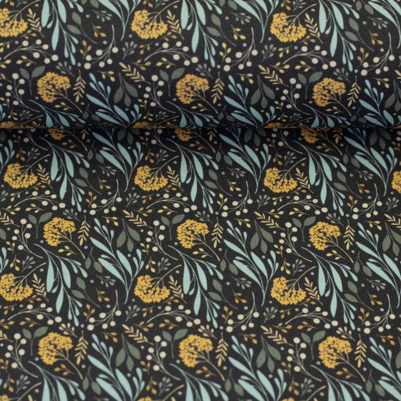 Baumwoll Webware Garden of Dreams by Claire´s Creative Forest - 789 anthrazit