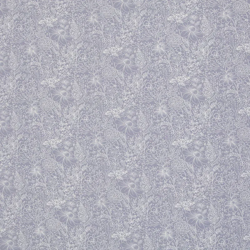 Baumwoll Webware Garden of Dreams by Claire´s Creative Forest - 183 grau/blau