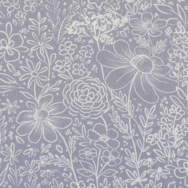 Baumwoll Webware Garden of Dreams by Claire´s Creative Forest - 183 grau/blau