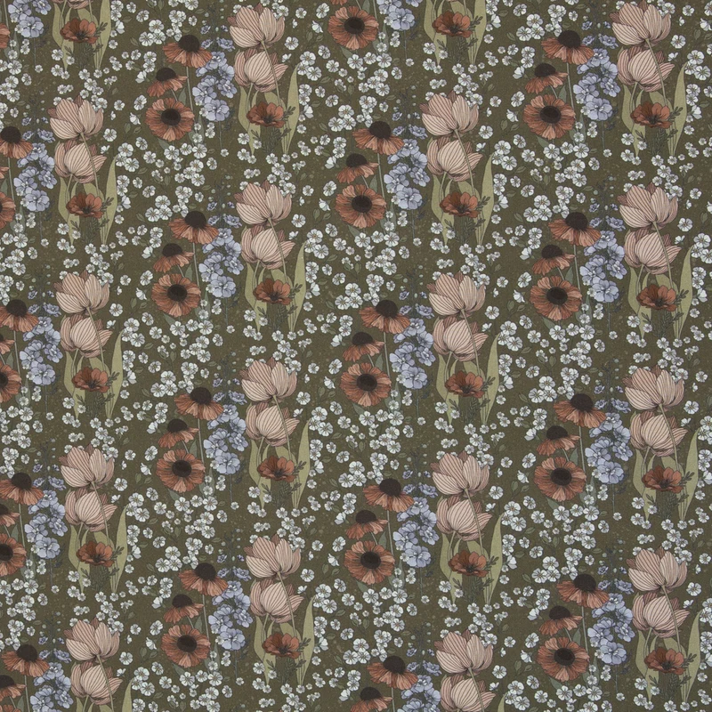 Baumwoll Webware Garden of Dreams by Claire´s Creative Forest - 765 khaki