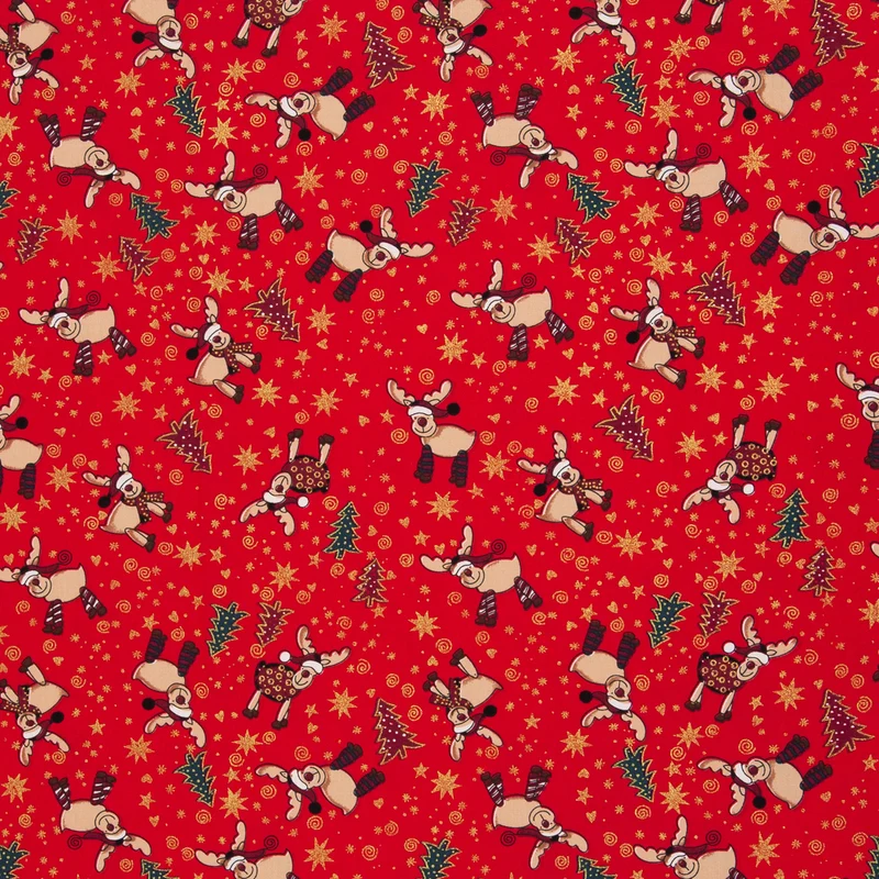 Baumwoll Webware Rudolf - 637 rot