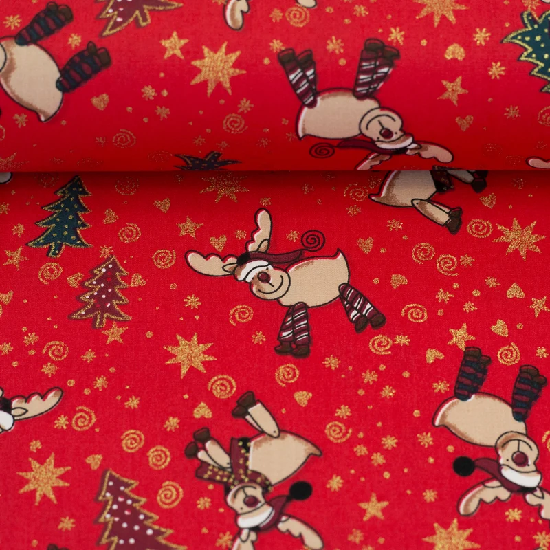 Baumwoll Webware Rudolf - 637 rot
