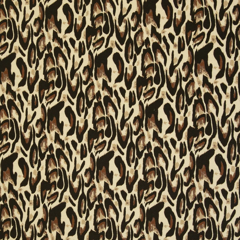 Baumwolljersey Leska Animal - 172 sand