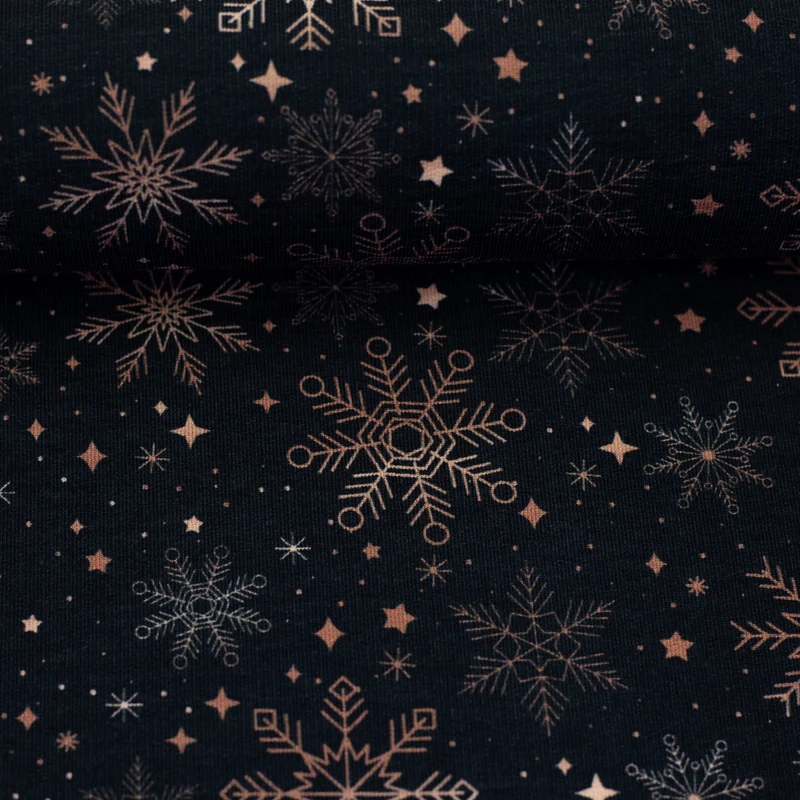 Sweatshirt Stoff Holly Eiskristalle