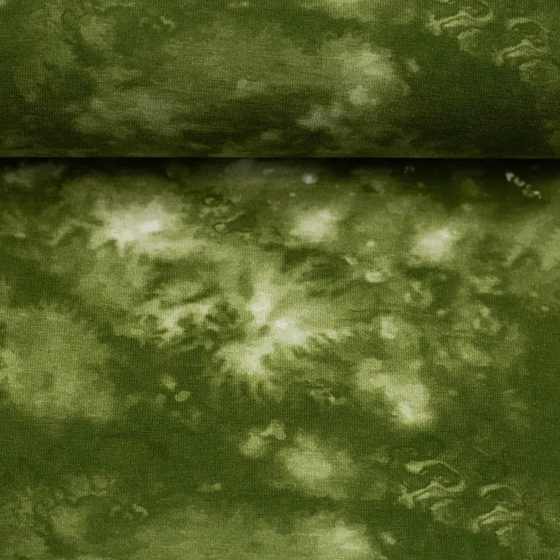 Baumwolljersey Batik - 764 khaki