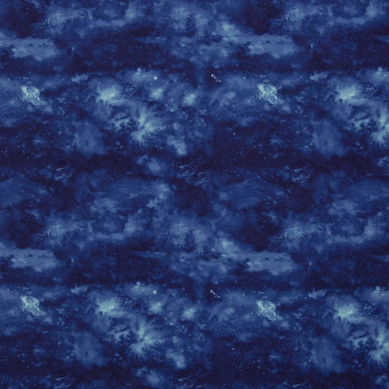 Baumwolljersey Batik - 596 marine