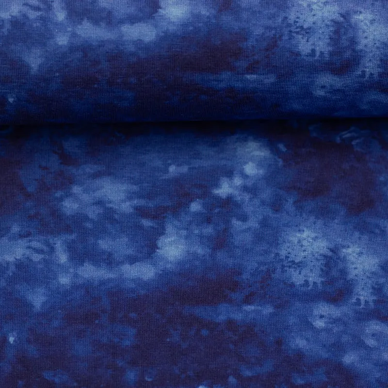 Baumwolljersey Batik - 596 marine
