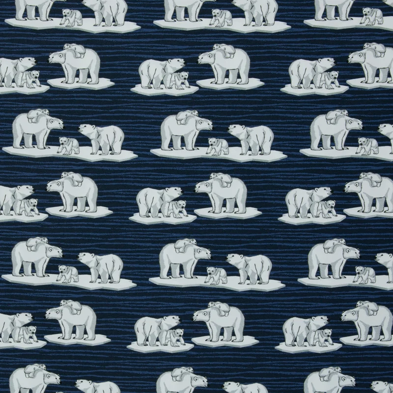 Baumwolljersey Arctic Animals by JaTiJu - Eisbären