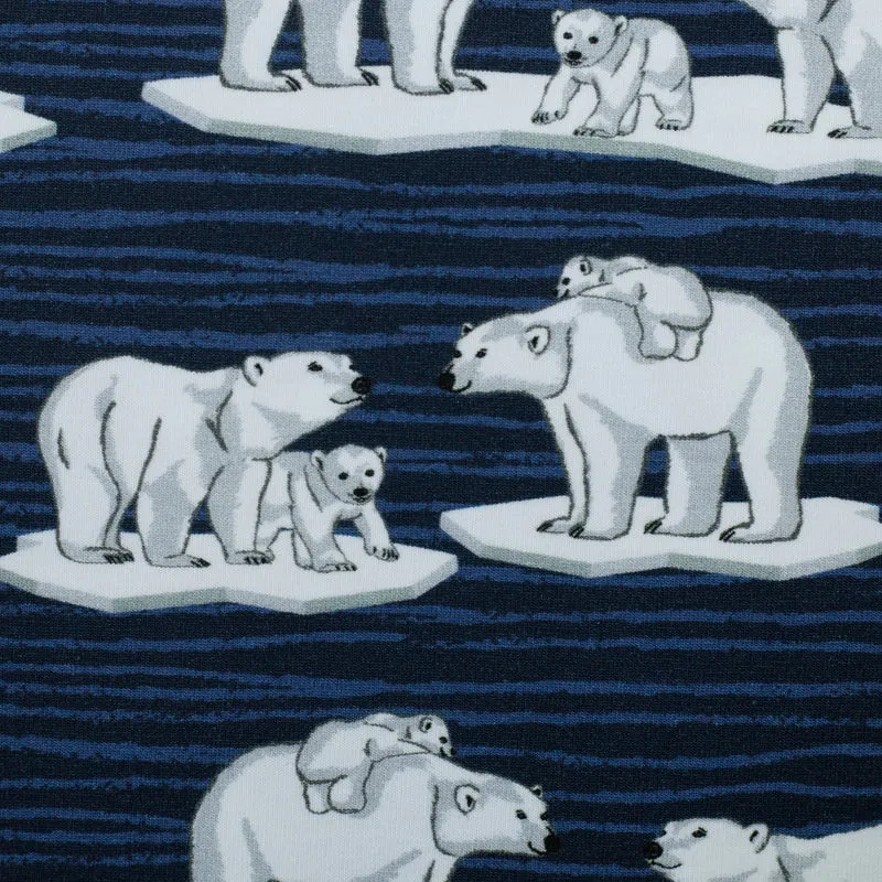 Baumwolljersey Arctic Animals by JaTiJu - Eisbären