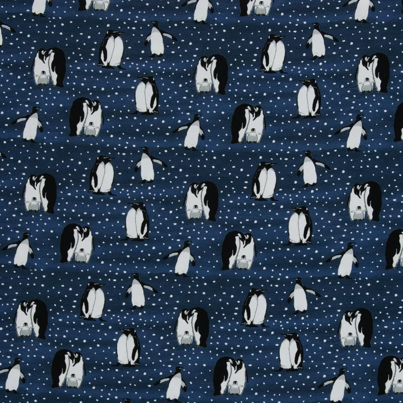 Baumwolljersey Arctic Animals by JaTiJu - Pinguine