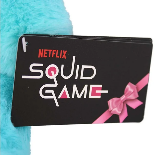 Squid Game Teddy blau Plüsch Bär, 25 cm Kuscheltier