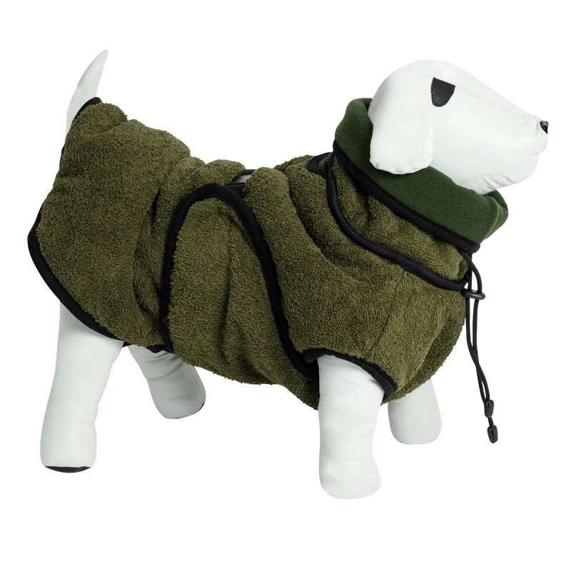 Wärmemantel wendbar mit Fleece Piniengrün