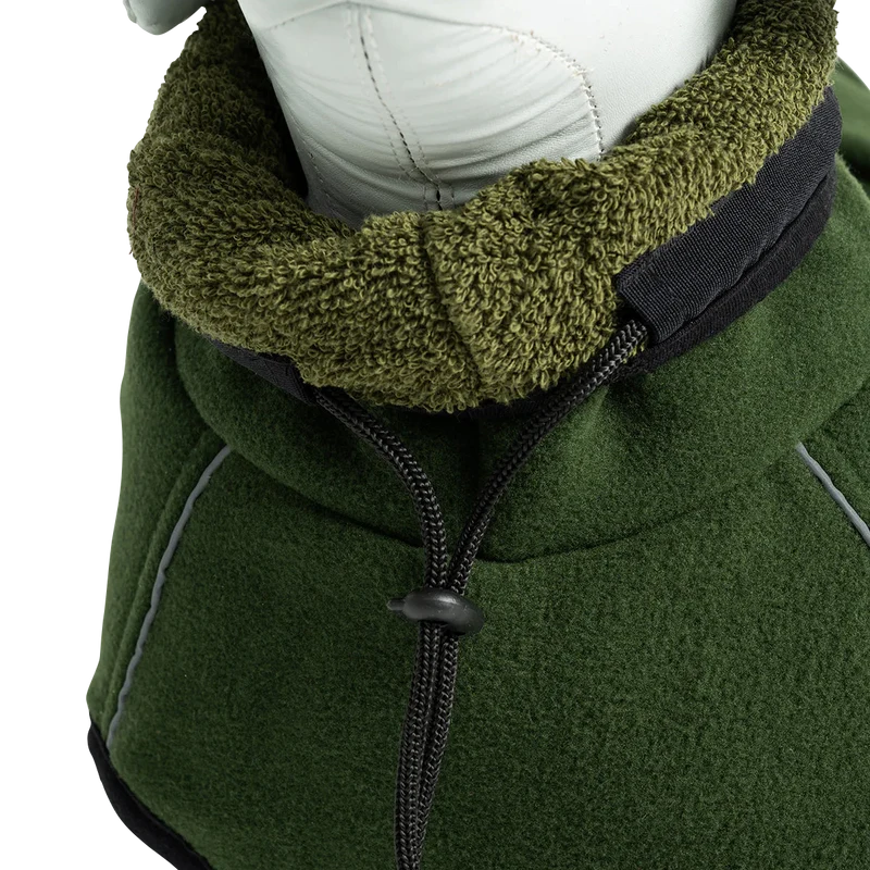 Wärmemantel wendbar mit Fleece Piniengrün