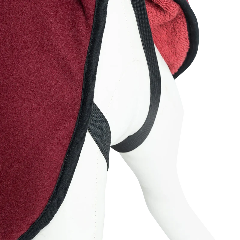 Wärmemantel wendbar mit Fleece Bordeauxrot