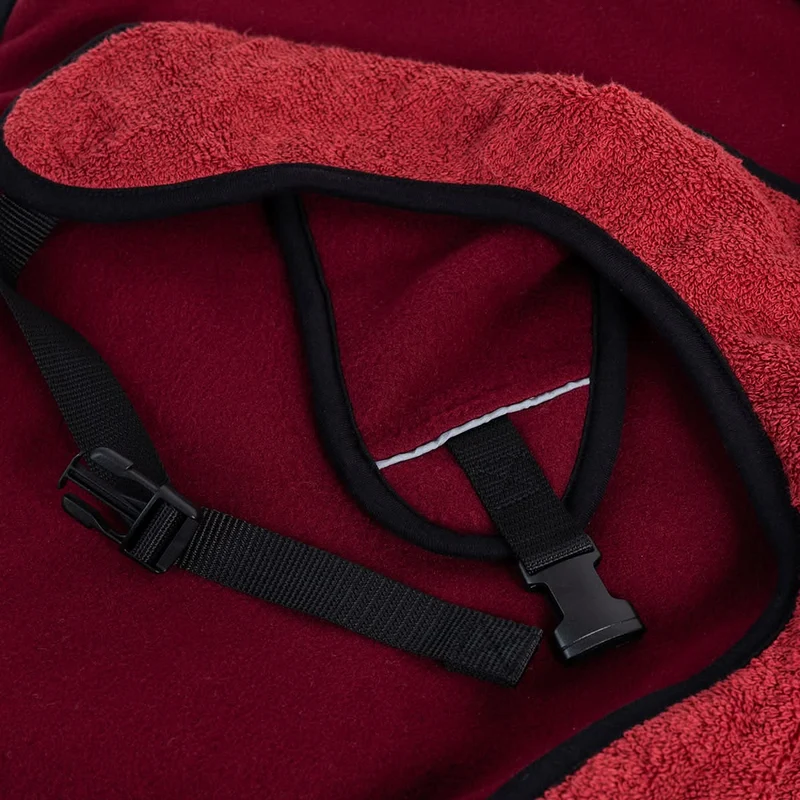 Wärmemantel wendbar mit Fleece Bordeauxrot