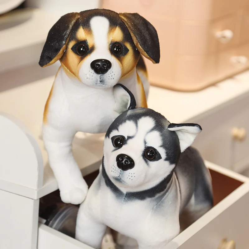Niedliche Rottweiler, Husky, Dalmatiner, Akita Stoff Hunde Plüschtiere (ca. 25cm)