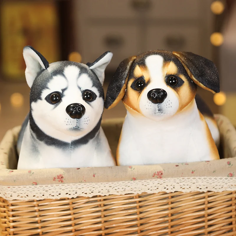Niedliche Rottweiler, Husky, Dalmatiner, Akita Stoff Hunde Plüschtiere (ca. 25cm)