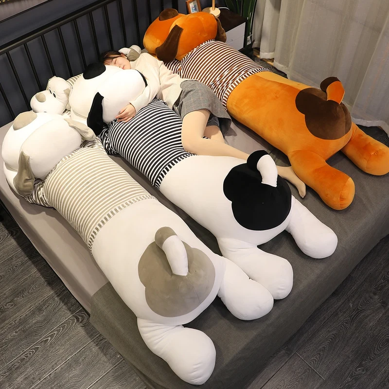 Liegender Cartoon Hund Plüschtier XXL 1 Meter