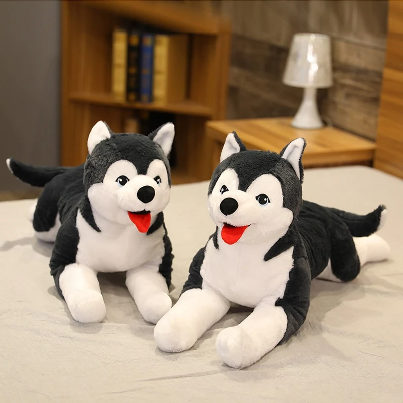 Lebensgroßer Husky Welpe Stofftier (ca. 70cm)