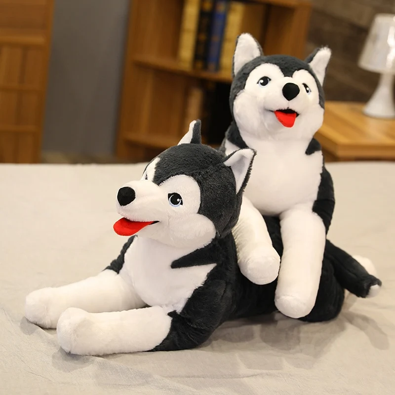 Lebensgroßer Husky Welpe Stofftier (ca. 70cm)