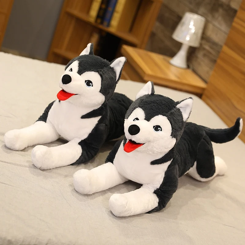 Lebensgroßer Husky Welpe Stofftier (ca. 70cm)