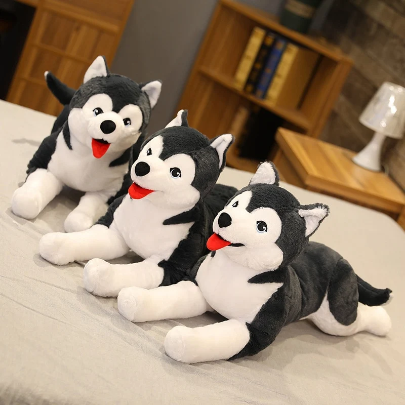 Lebensgroßer Husky Welpe Stofftier (ca. 70cm)