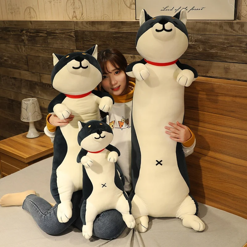 60-120cm Niedliche Shiba Inu Hunde und Katzen Stofftiere