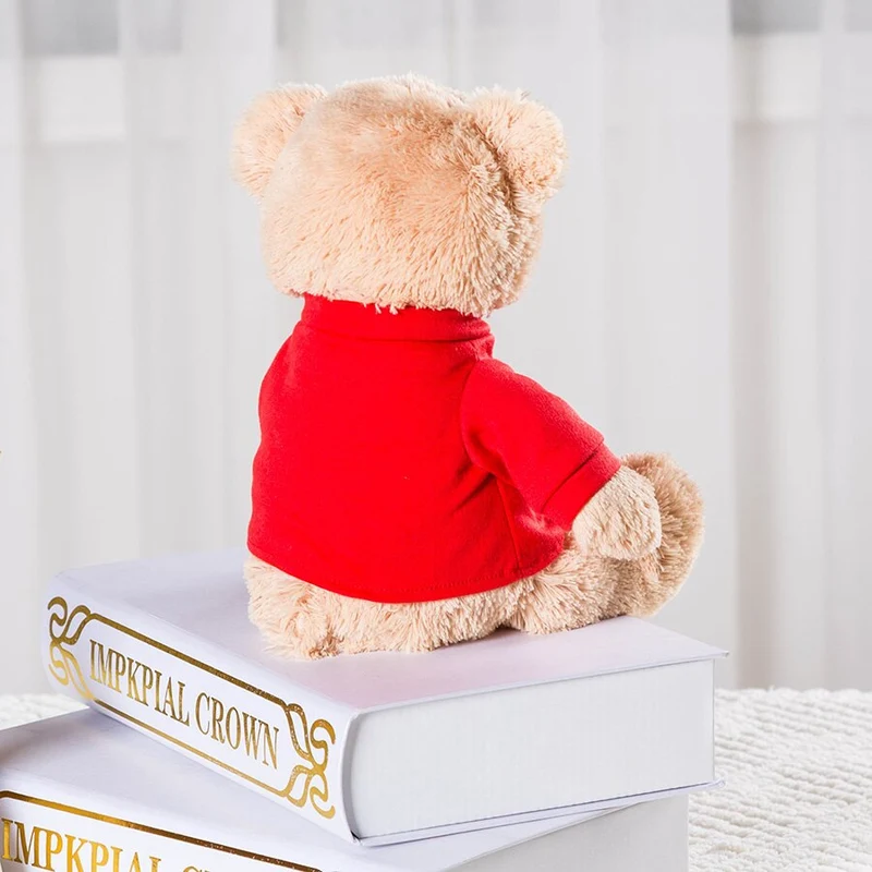 Süßer Teddybär mit I Love You Aufdruck (ca. 28cm)