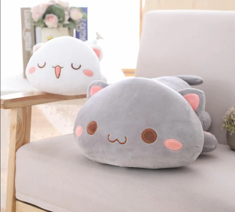 Liegende Kawaii Plüsch Katze Stofftier