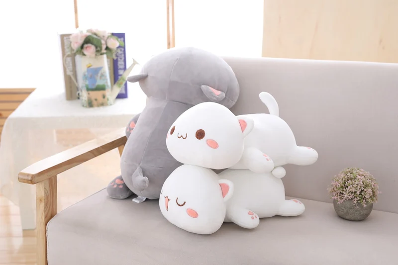 Liegende Kawaii Plüsch Katze Stofftier