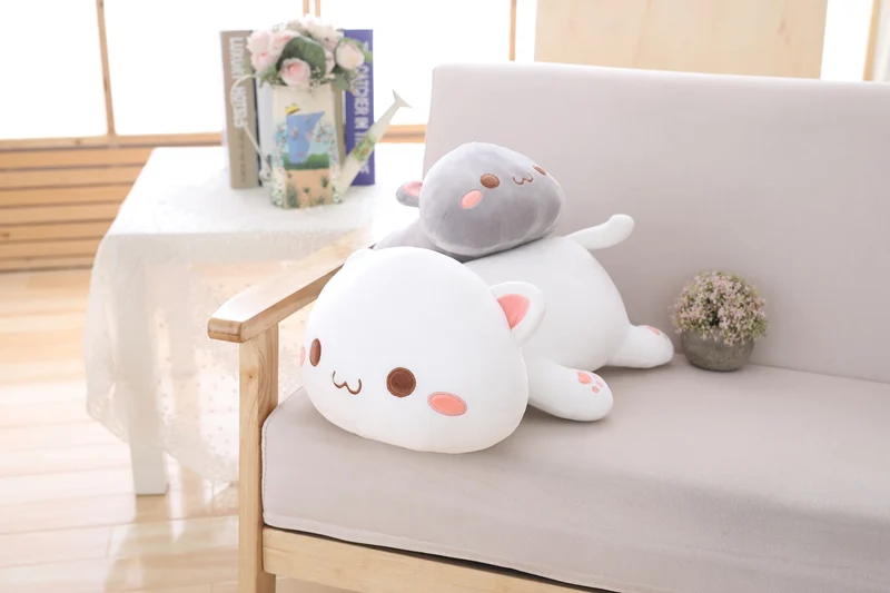 Liegende Kawaii Plüsch Katze Stofftier