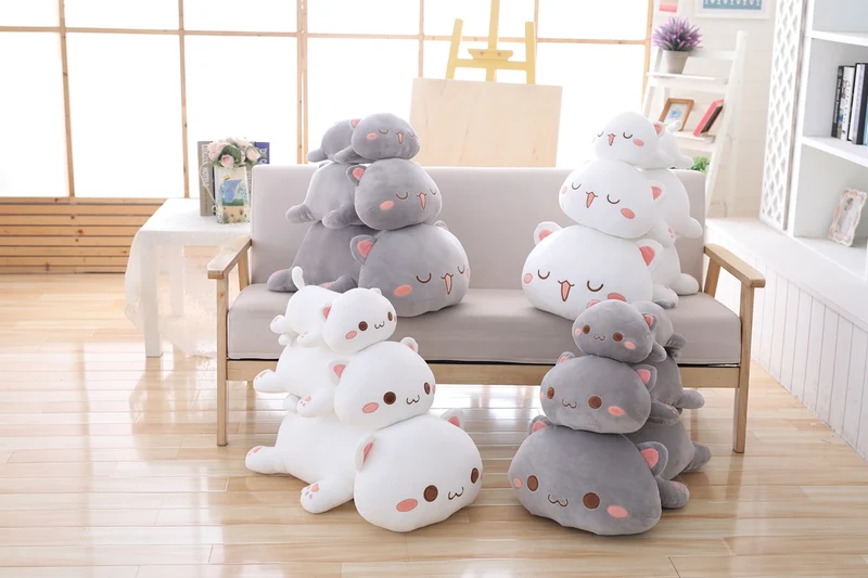 Liegende Kawaii Plüsch Katze Stofftier