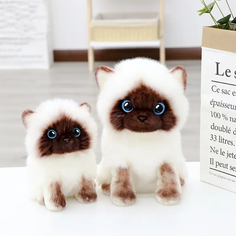 Siamesische Katze Stofftier - Süßes Kätzchen Kuscheltiere