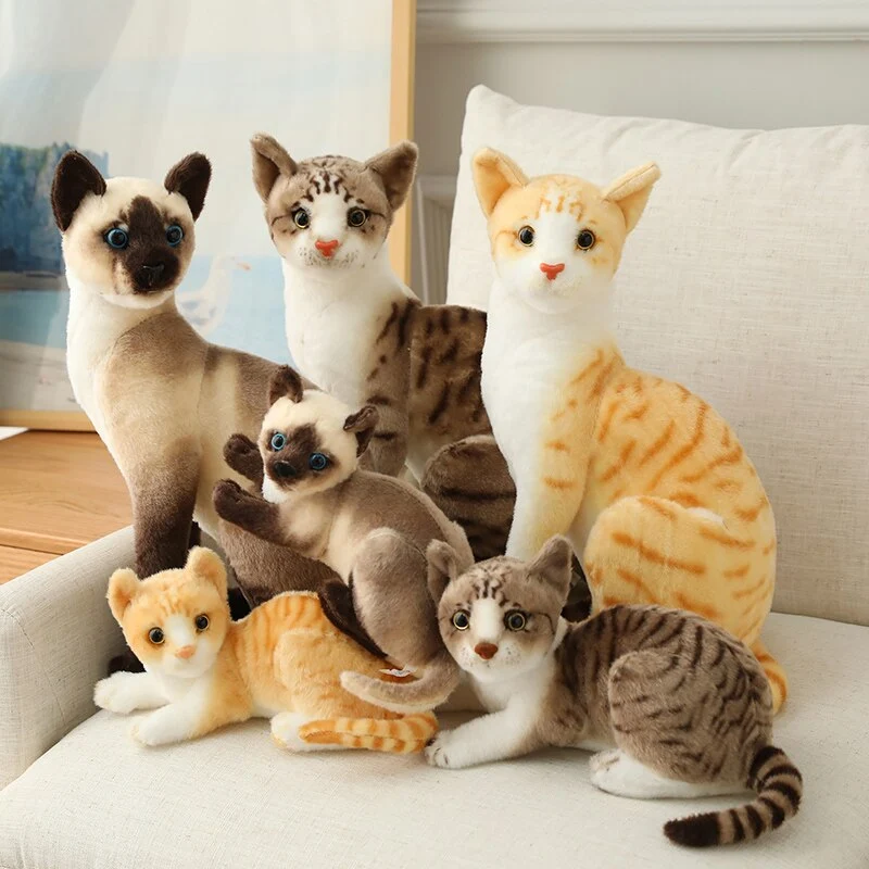 Lebensechte Katzen Stofftiere (20cm bis 45cm)