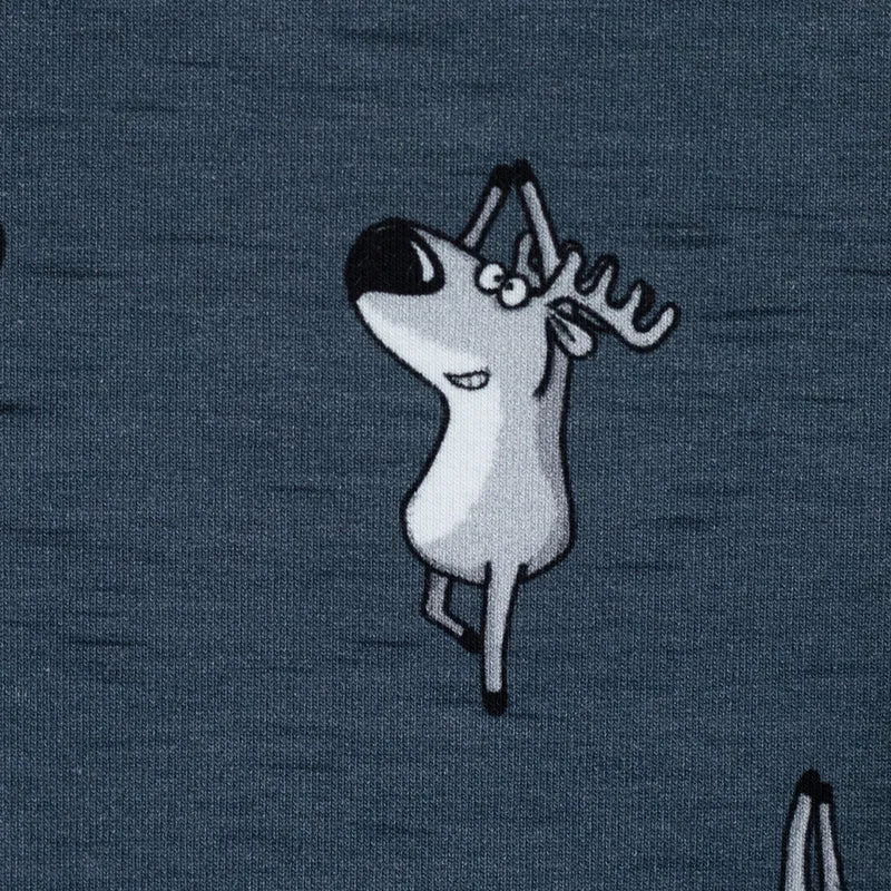 French Terry Reindeer Xmas Retreat by Thorsten Berger - 744 jeansblau