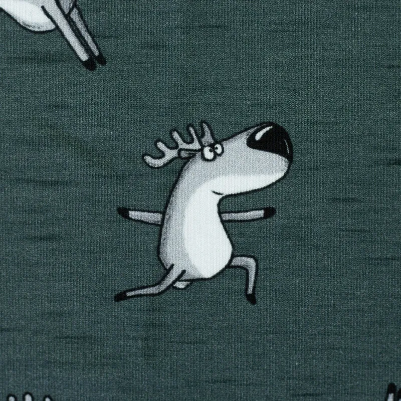French Terry Reindeer Xmas Retreat by Thorsten Berger - 267 smaragd