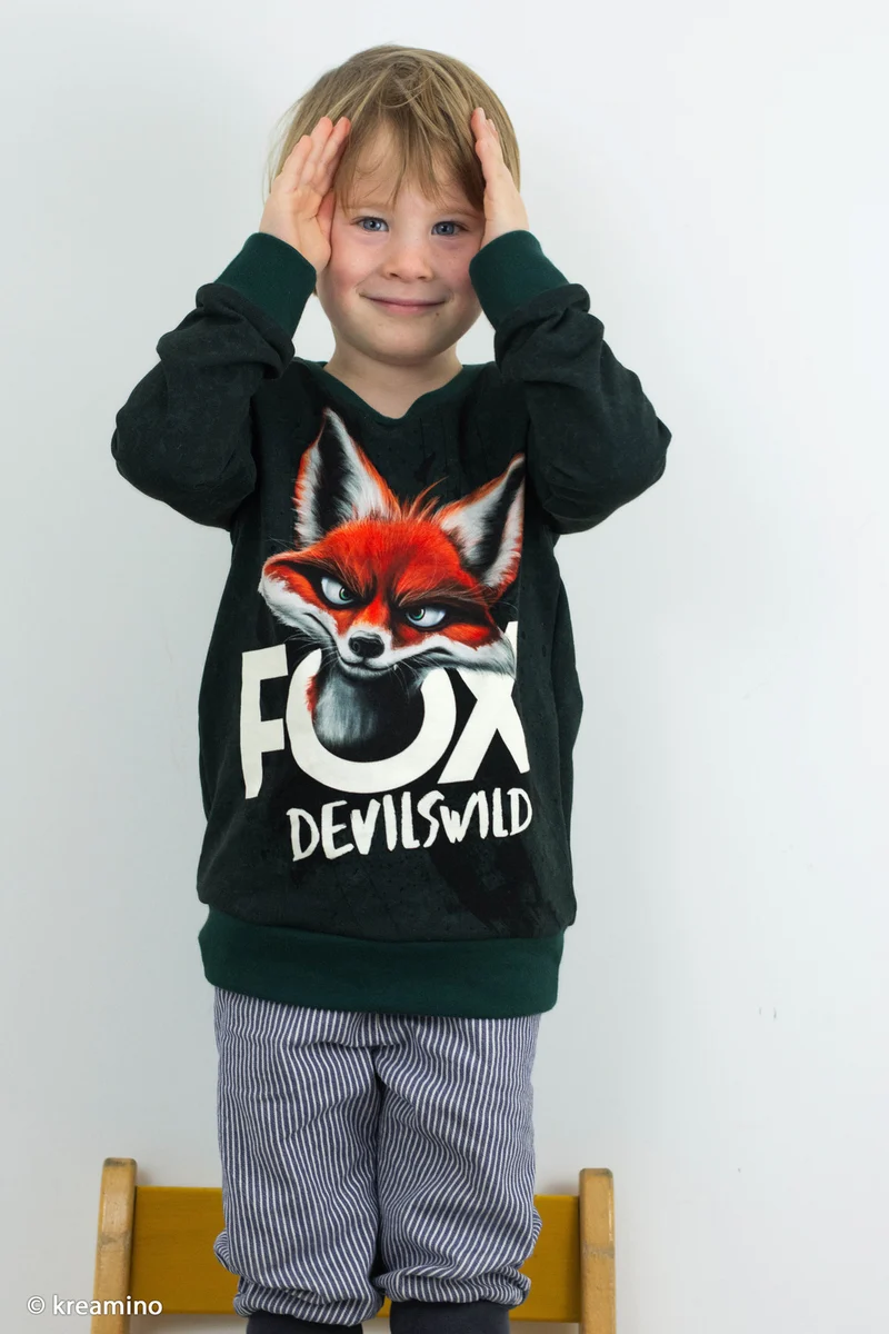 Panel French Terry Fox Devils Wild by Thorsten Berger
