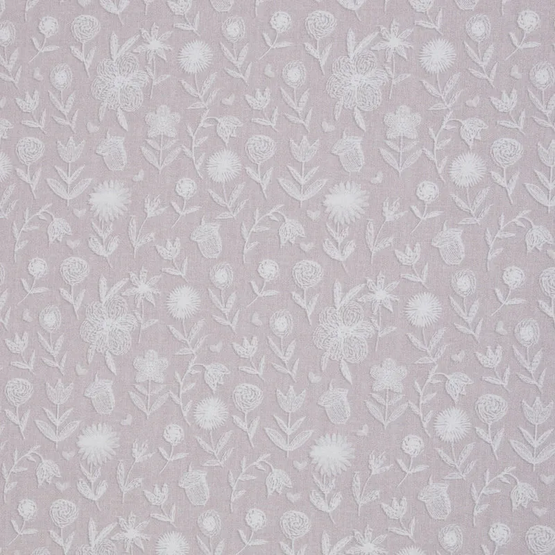 French Terry Embroidery Flowers by Christiane Zielinski - 431 rosa
