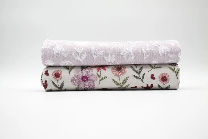 French Terry Embroidery Flowers by Christiane Zielinski - 431 rosa