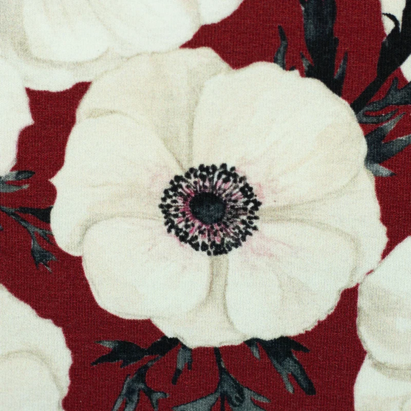Modal French Terry Annemone by Christiane Zielinski - 339 burgundy